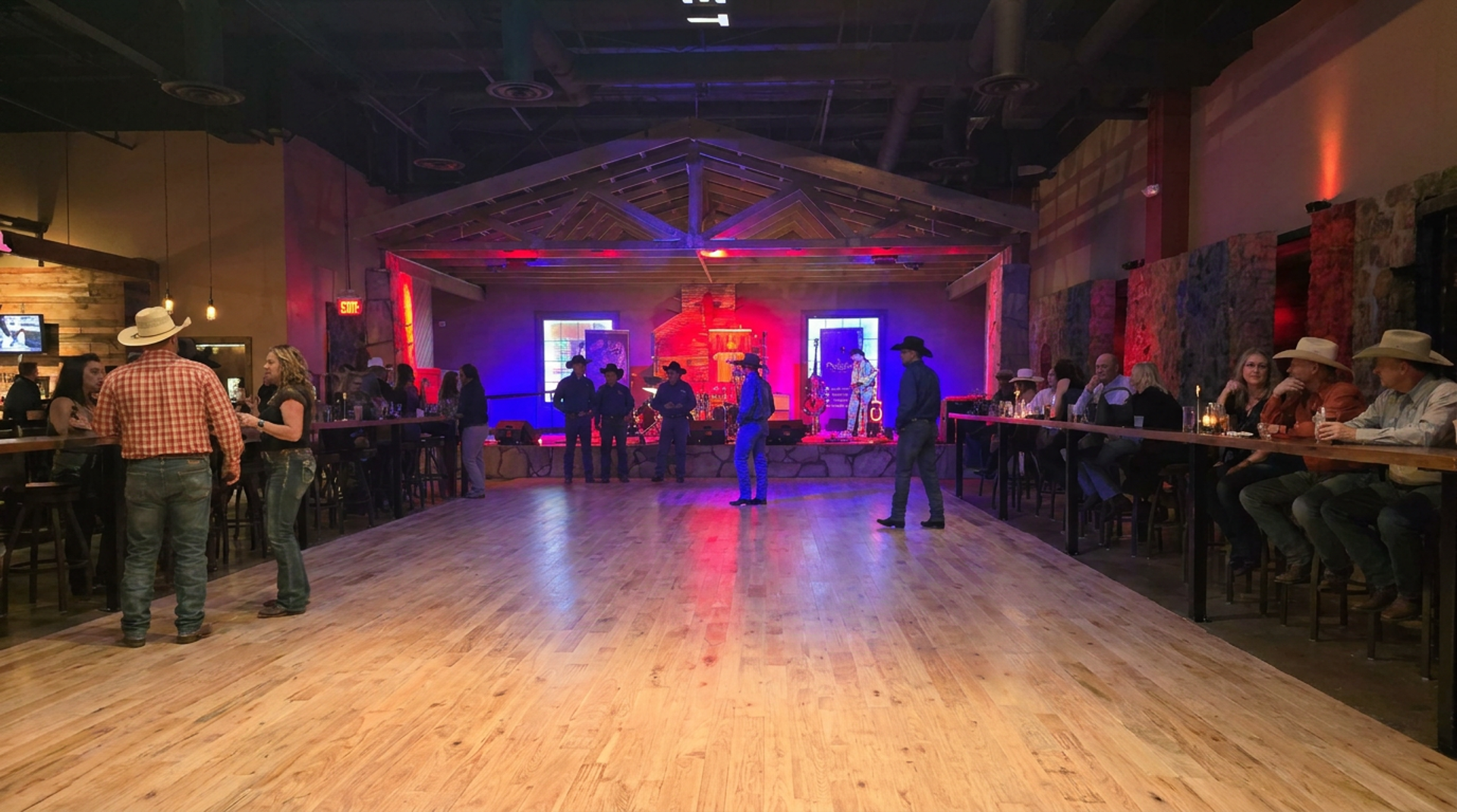 The indoor stage